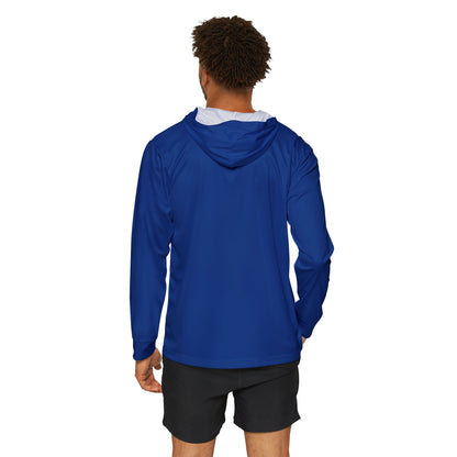 Wellness Shine Fitness Men's Sports Warmup Hoodie, Dark Blue