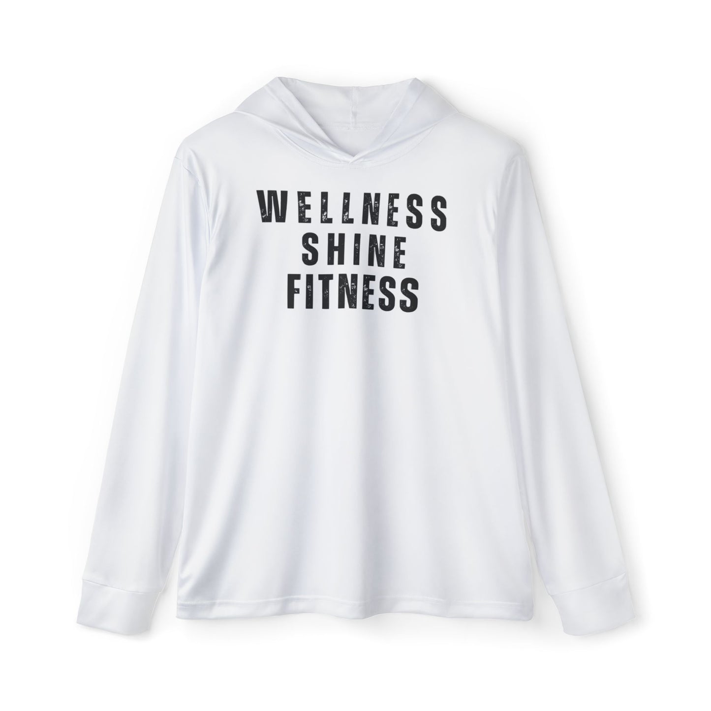 Wellness Shine Fitness Men's Sports Warmup Hoodie, White