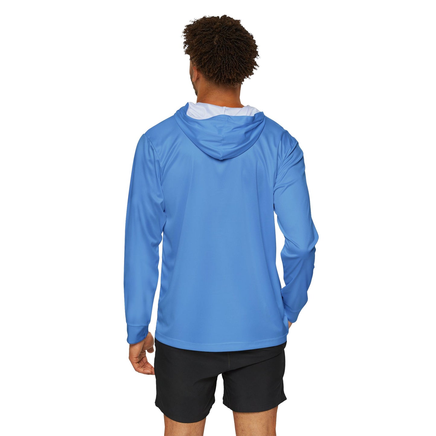 Wellness Shine Fitness Men's Sports Warmup Hoodie, Light Blue