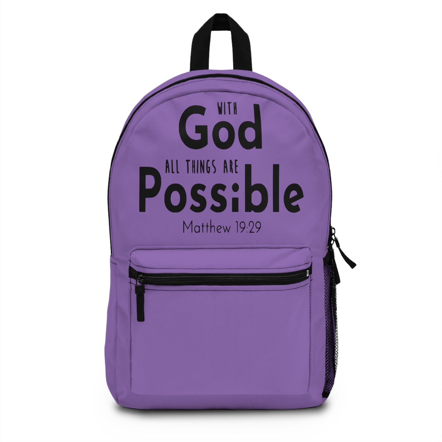 With God All Things Are Possible Backpack