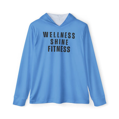 Wellness Shine Fitness Men's Sports Warmup Hoodie, Light Blue