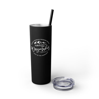 Waymaker Skinny Tumbler with Straw, 20oz