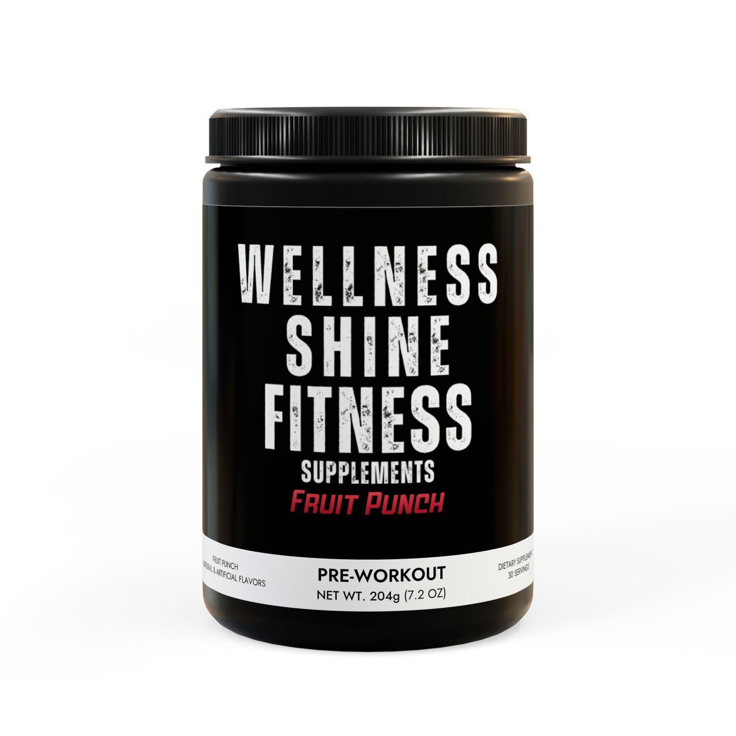 Wellness Shine Pre-Workout Supplement, Fruit Punch (204g, 7.1oz)