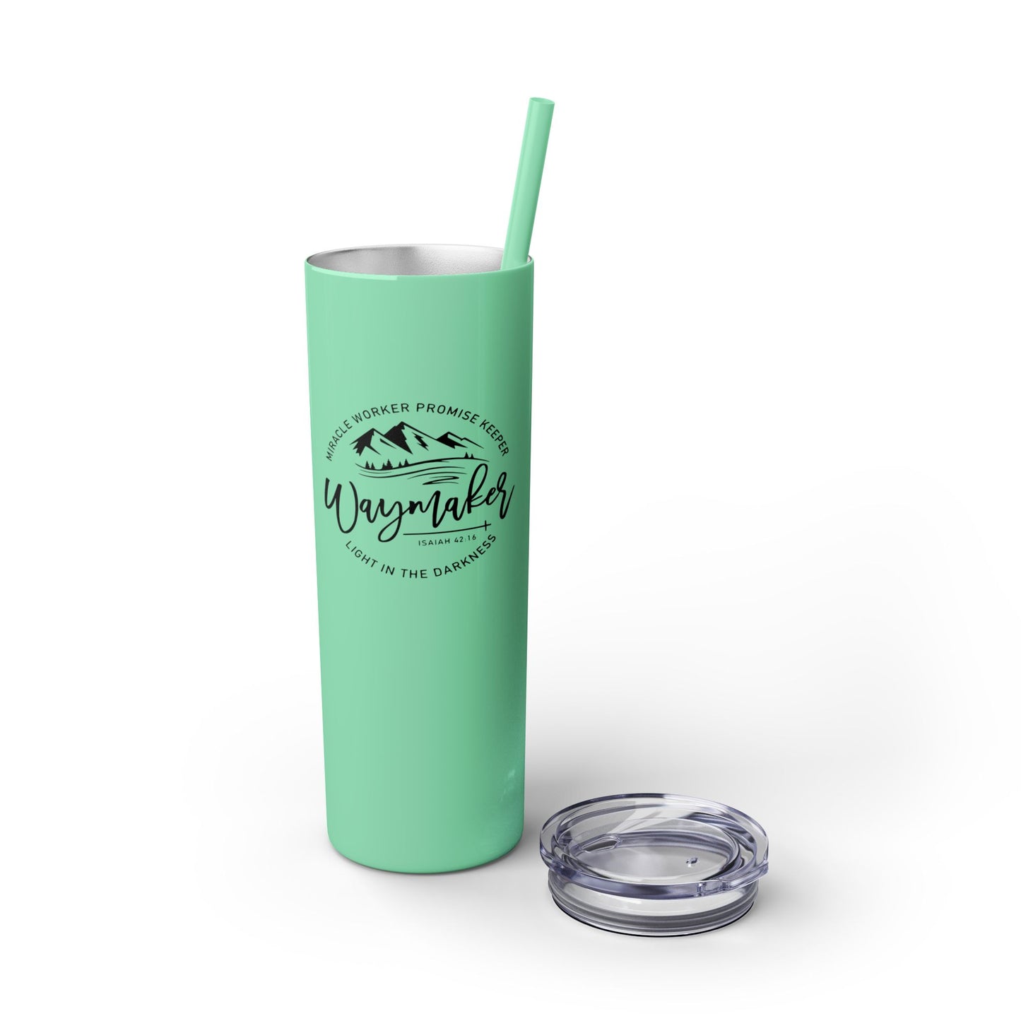 Waymaker Skinny Tumbler with Straw, 20oz