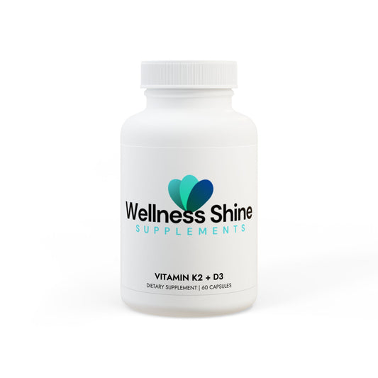 Wellness Shine Vitamin K2 + D3 Supplement (60 Capsules)