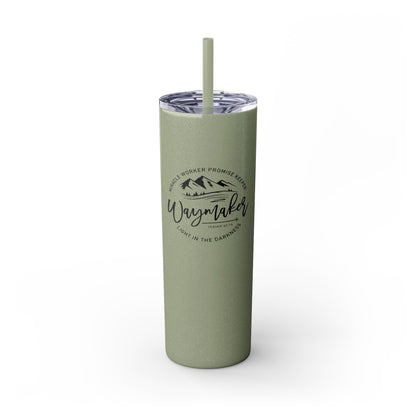 Waymaker Skinny Tumbler with Straw, 20oz