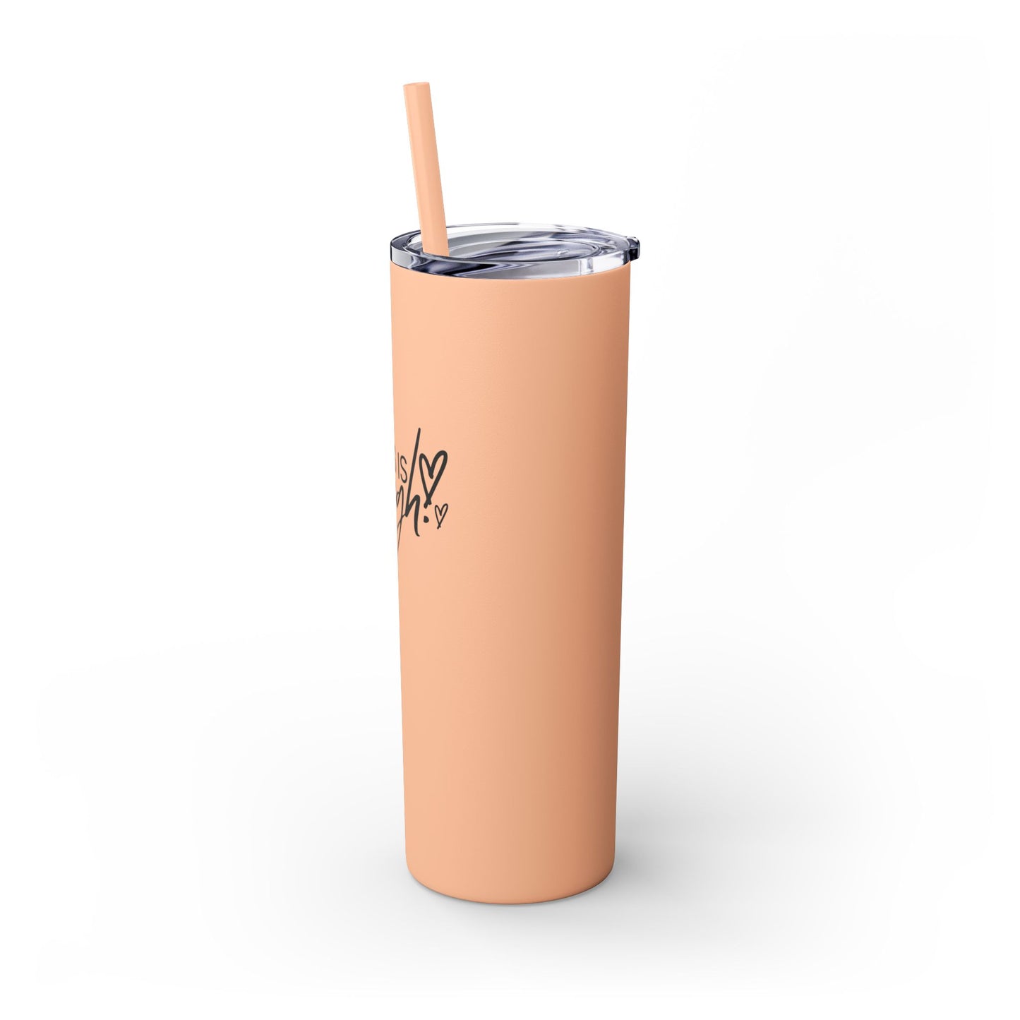 Jesus Is Enough Skinny Tumbler with Straw, 20oz