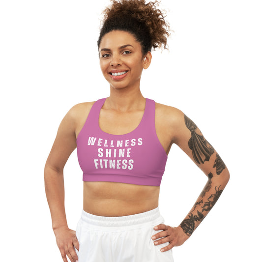 Wellness Shine Fitness Seamless Sports Bra, Light Pink