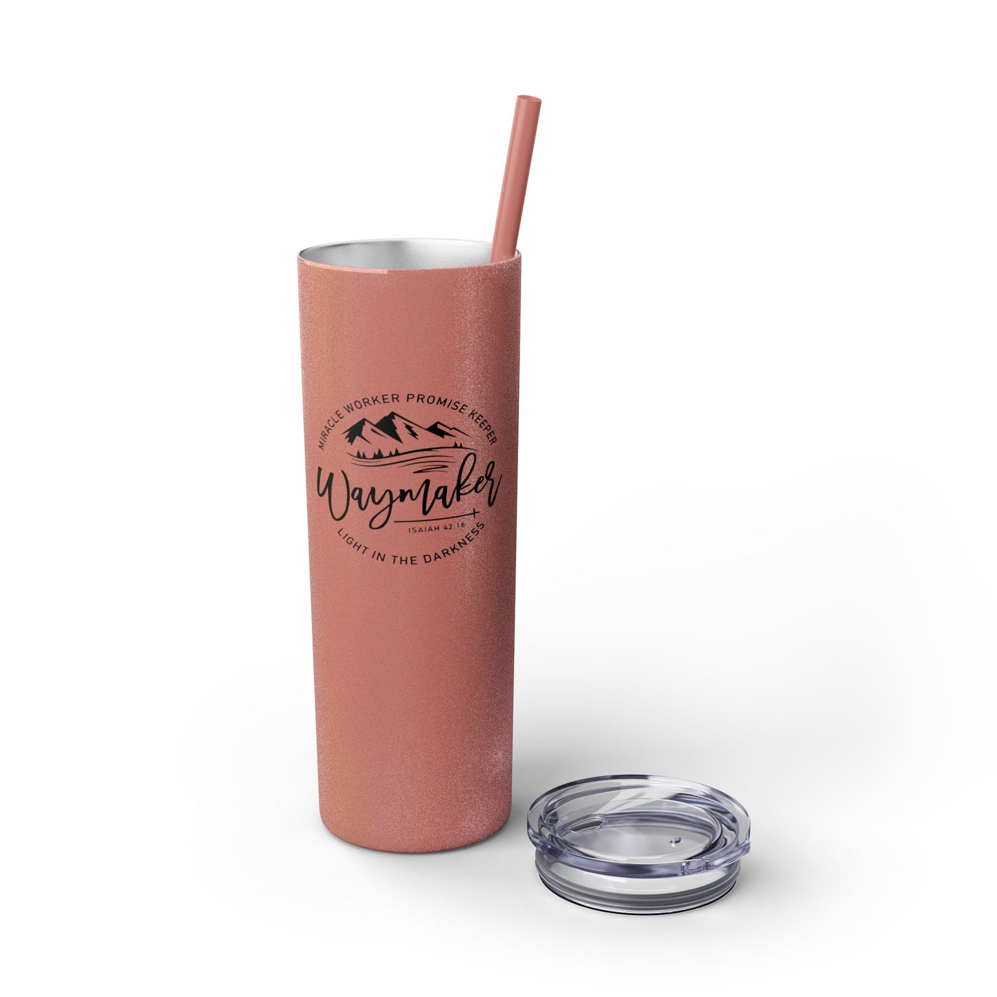 Waymaker Skinny Tumbler with Straw, 20oz