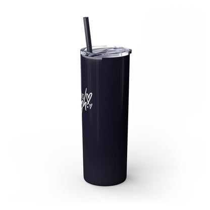 Jesus Is Enough Skinny Tumbler with Straw, 20oz