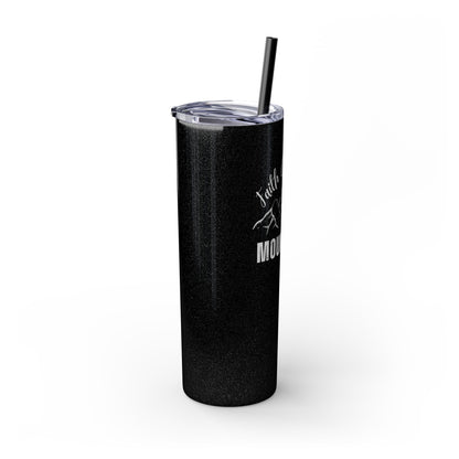 Faith Can Move Mountains Skinny Tumbler with Straw, 20oz