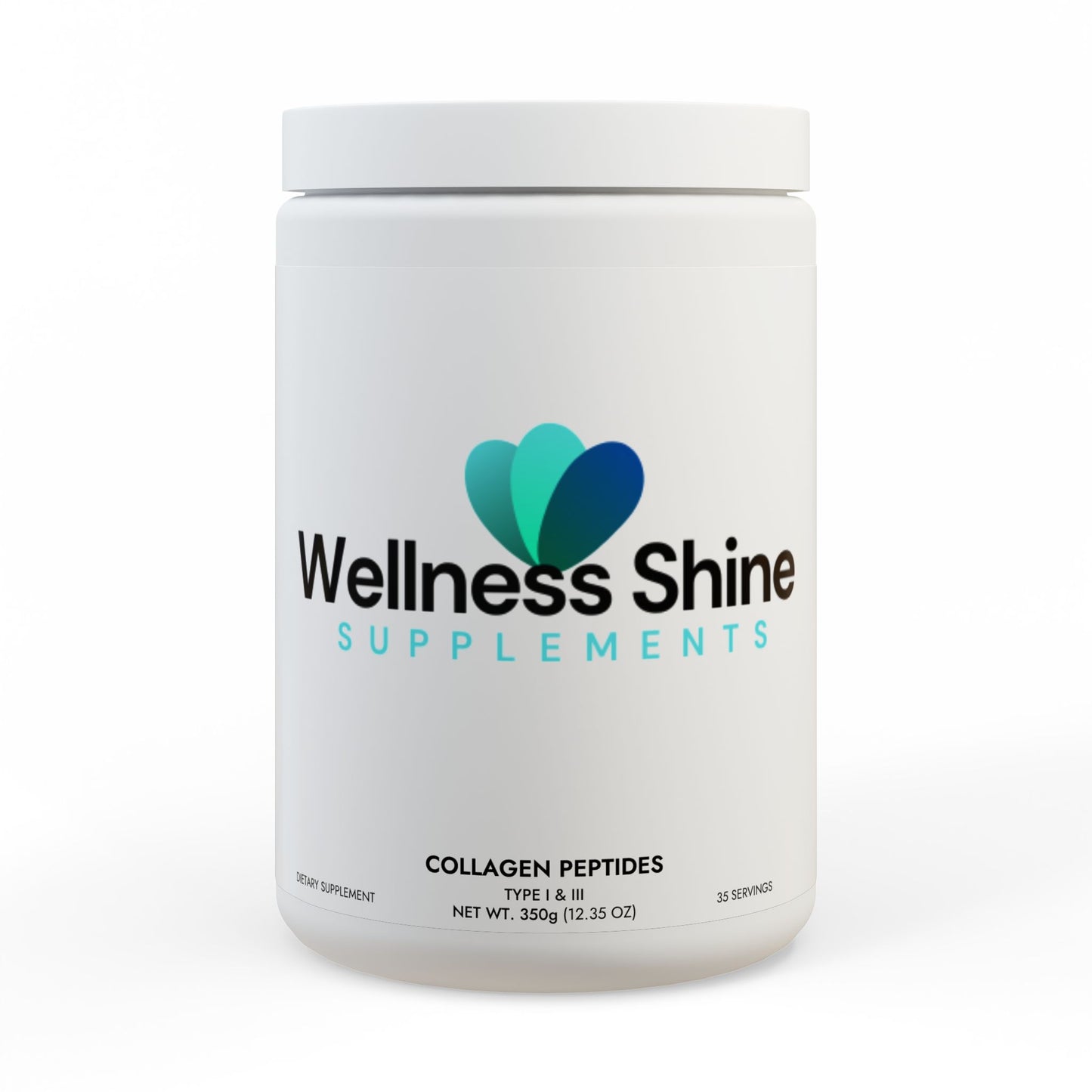 Wellness Shine Collagen Peptides Type I & III Supplement (350g, 12.3oz)