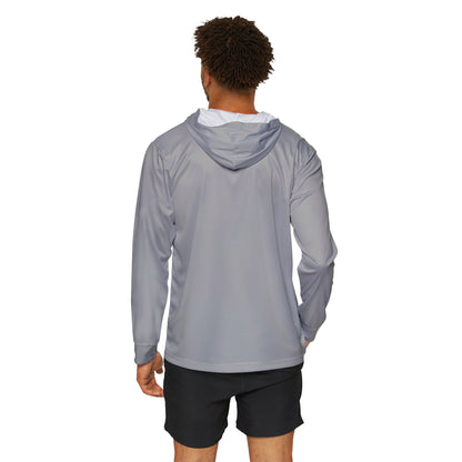 Wellness Shine Fitness Men's Sports Warmup Hoodie, Light Grey