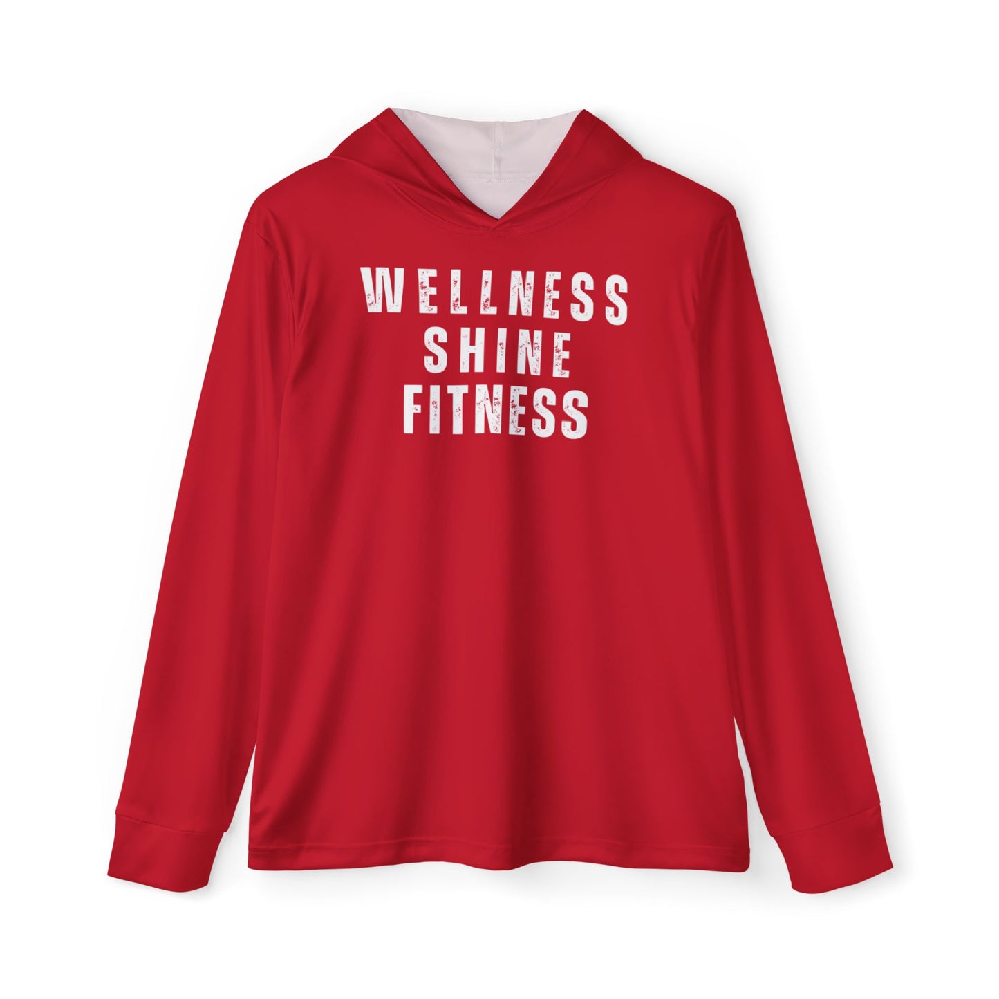 Wellness Shine Fitness Men's Sports Warmup Hoodie, Dark Red