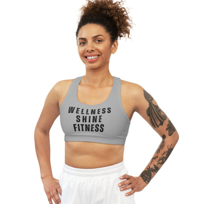 Wellness Shine Fitness Seamless Sports Bra, Light Grey