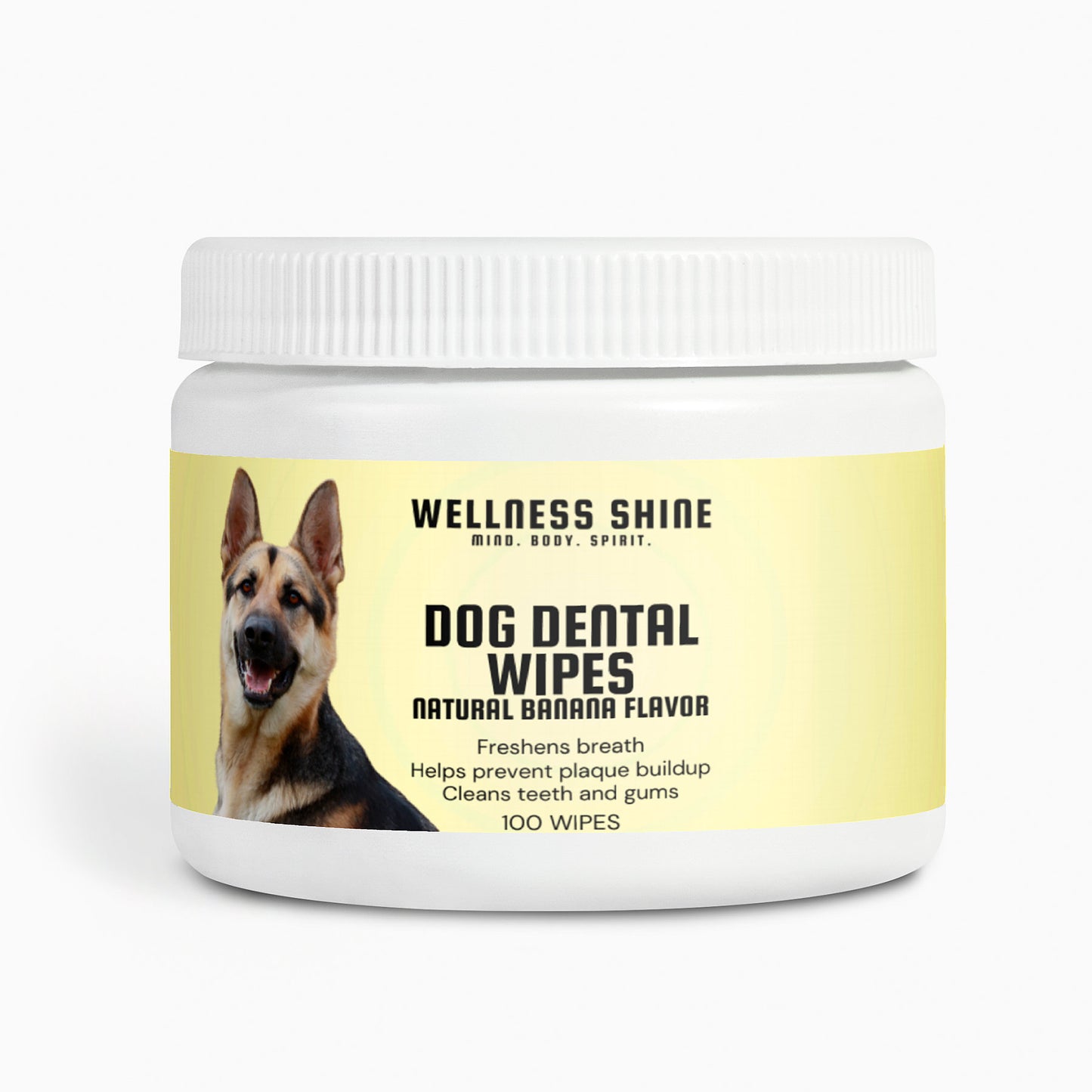 Dog Dental Wipes - Breath Freshener and Plaque Buildup Reducer Dog Care by Wellness Shine