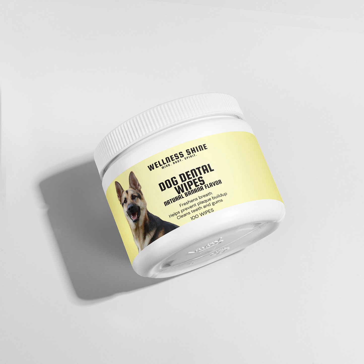 Dog Dental Wipes - Breath Freshener and Plaque Buildup Reducer Dog Care by Wellness Shine