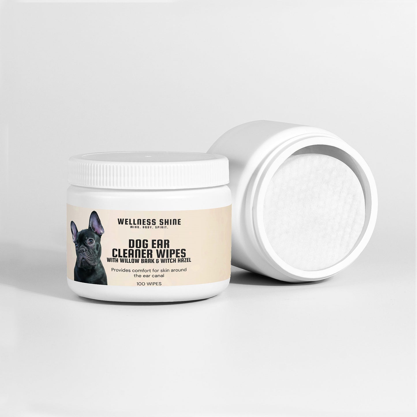 Dog Ear Cleaner Wipes - Moisturizing and Exfoliating Cell Renewal Dog Care by Wellness Shine