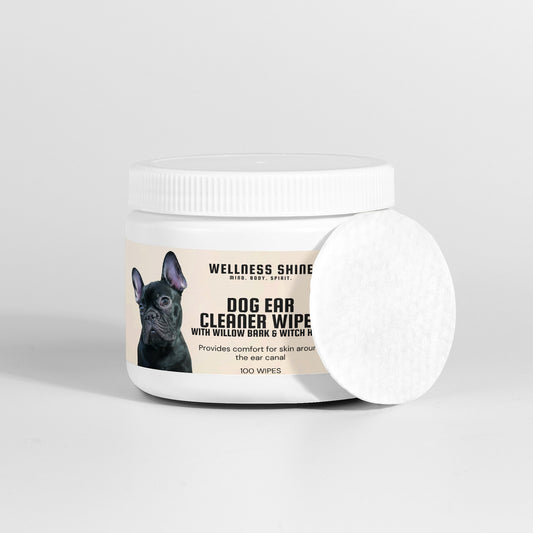 Dog Ear Cleaner Wipes - Moisturizing and Exfoliating Cell Renewal Dog Care by Wellness Shine
