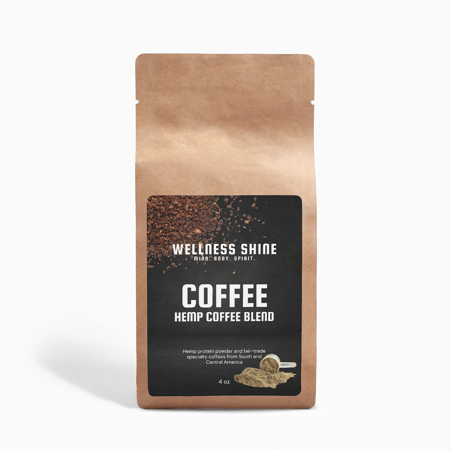 Hemp Coffee Blend – Medium Roast – 4oz by Wellness Shine