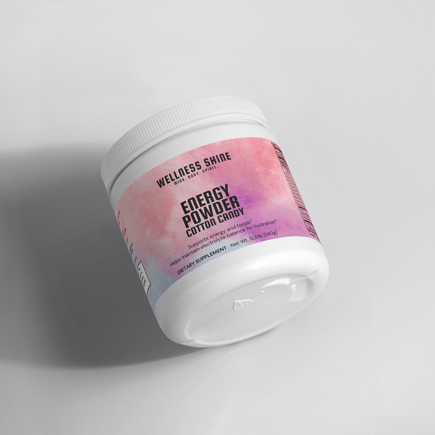 Energy Powder (Cotton Candy) – Energy and Focus Supplement by Wellness Shine