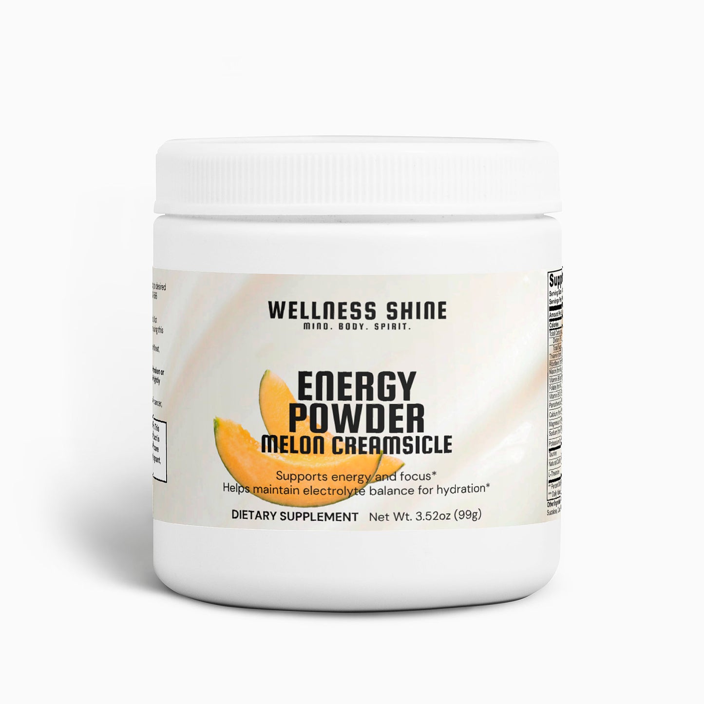 Energy Powder (Melon Creamsicle) – Energy and Focus Supplement by Wellness Shine