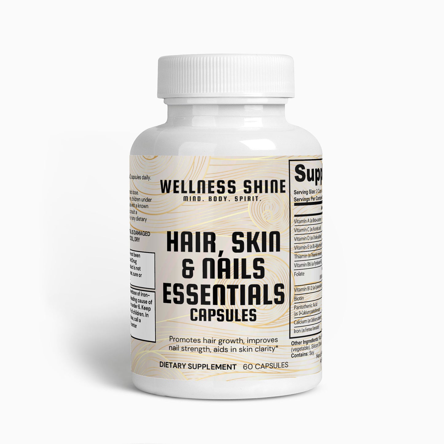 Hair, Skin and Nails Essentials – Body Tissue Health Supplement by Wellness Shine