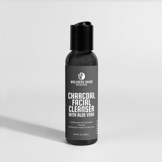 Charcoal Facial Cleanser - Cleansing, Refreshing and Moisturizing Skin Care by Wellness Shine