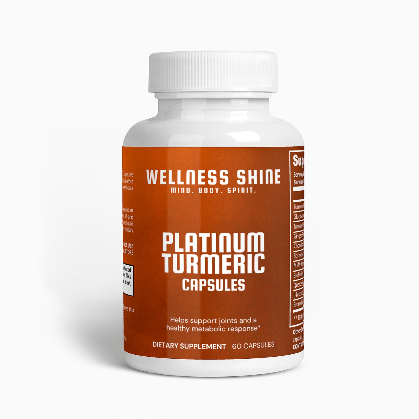 Platinum Turmeric Capsules – Joint & Inflammation Support by Wellness Shine