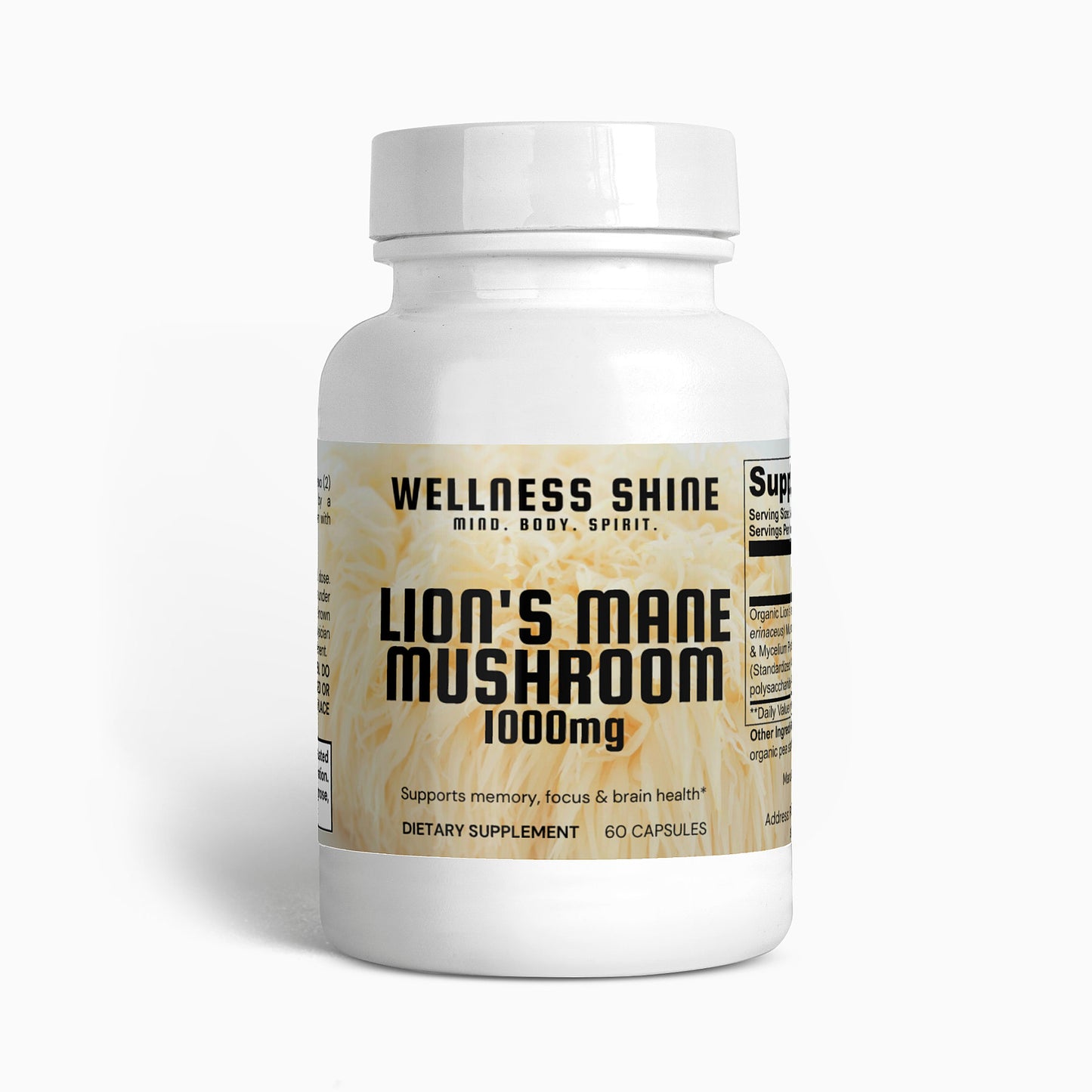 Lion's Mane Mushroom – Cognitive & Nerve Support by Wellness Shine