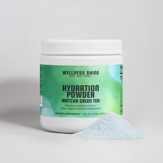 Hydration Powder – Matcha Green Tea Flavor | Clean Energy & Electrolyte Support by Wellness Shine