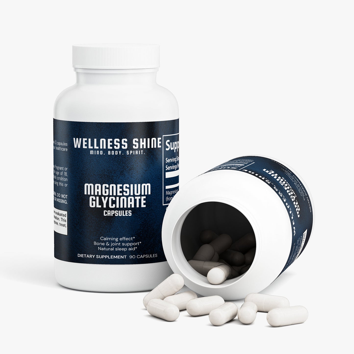 Magnesium Glycinate for Sleep, Calm & Muscle Relaxation by Wellness Shine