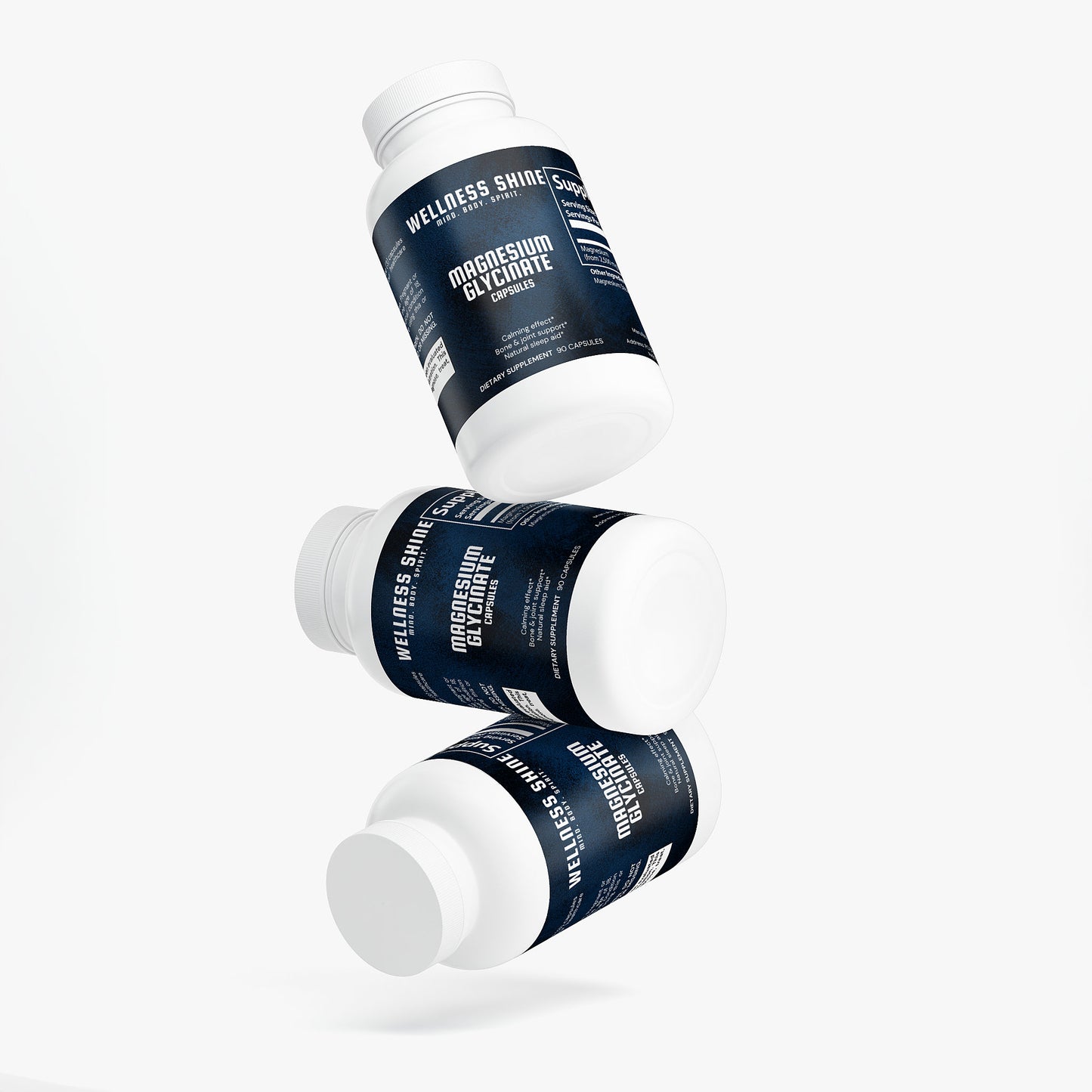 Magnesium Glycinate for Sleep, Calm & Muscle Relaxation by Wellness Shine