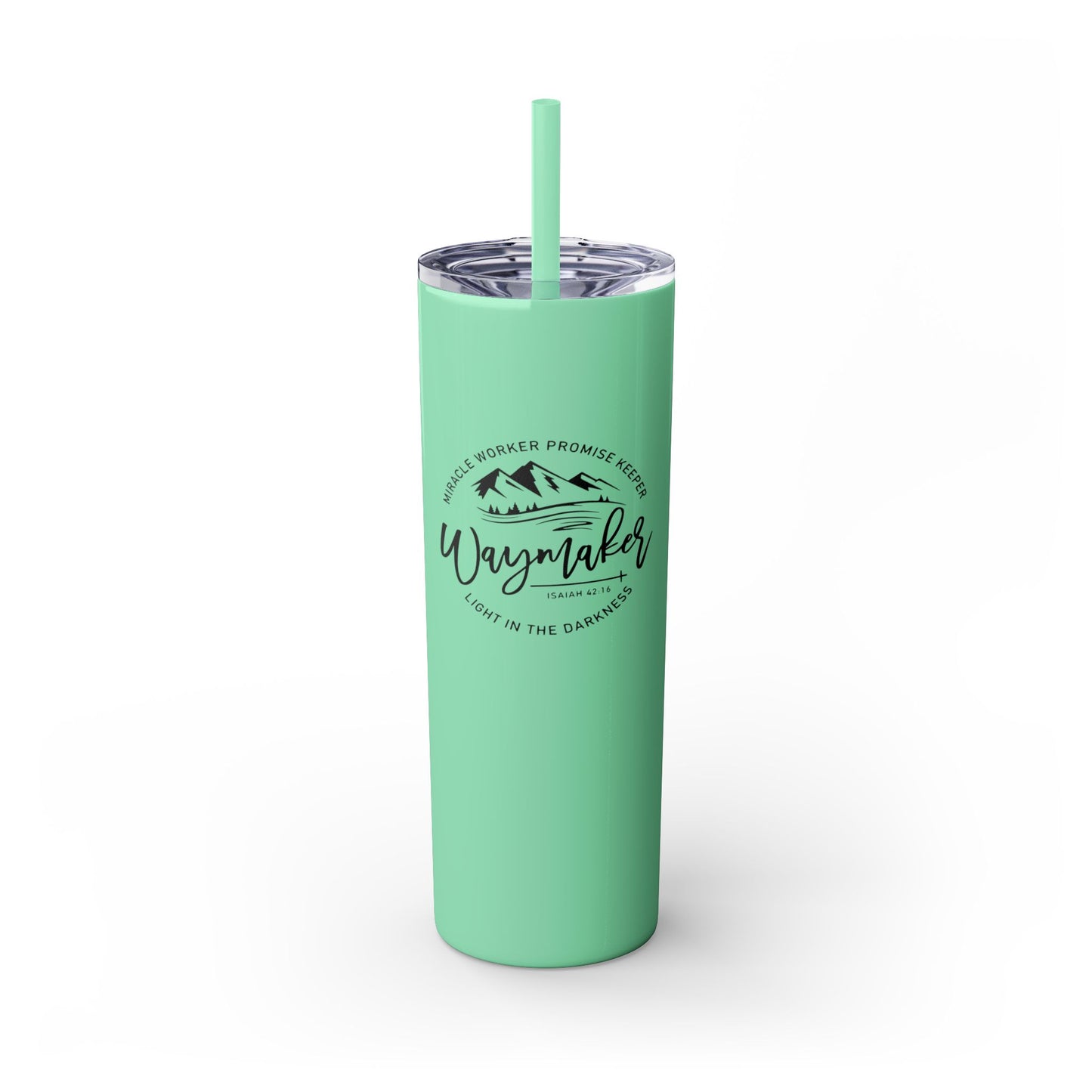 Waymaker Skinny Tumbler with Straw, 20oz