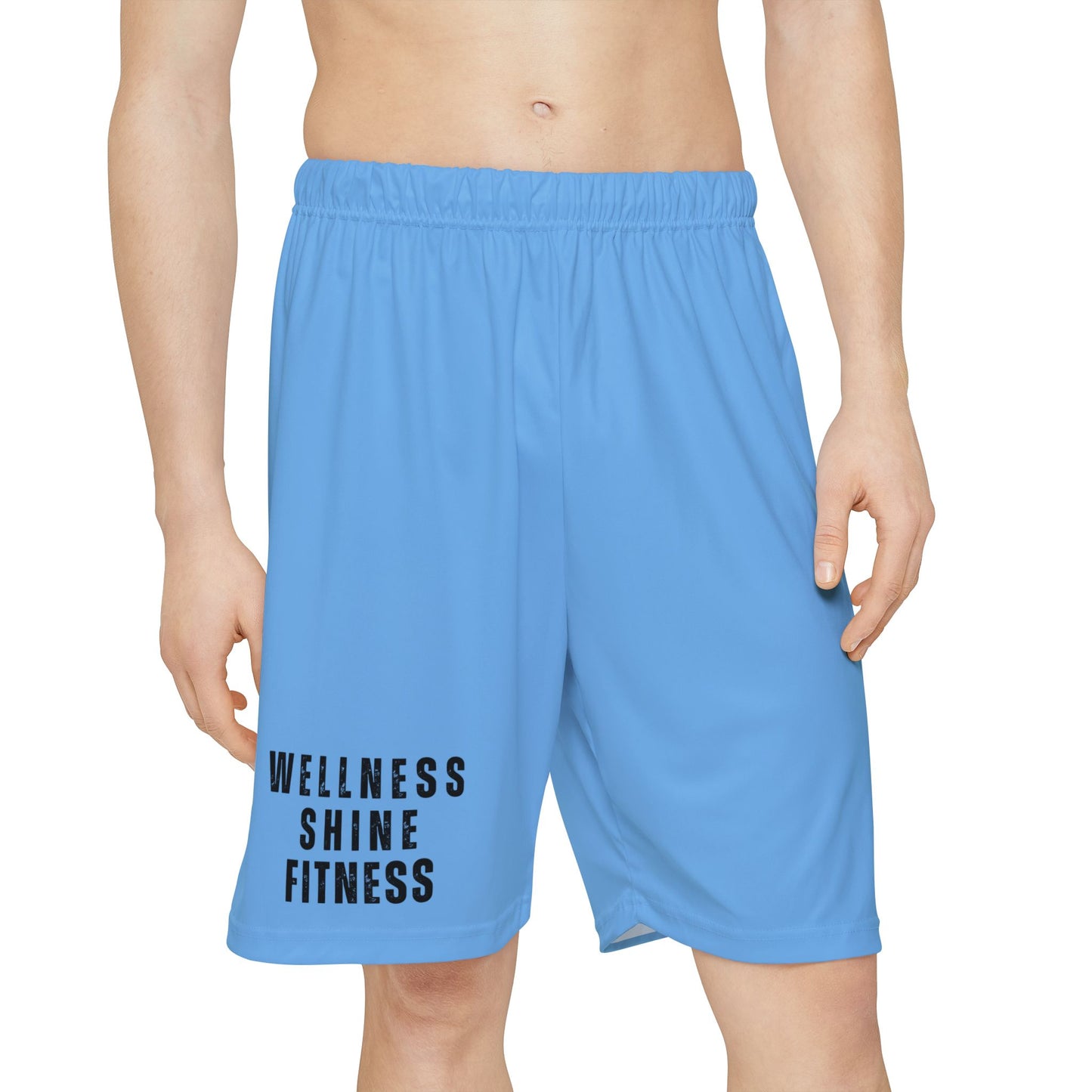 Wellness Shine Fitness Sports Shorts, Light Blue