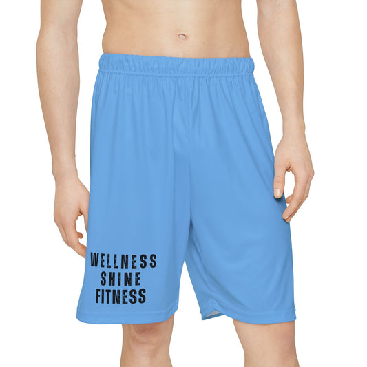 Wellness Shine Fitness Sports Shorts, Light Blue