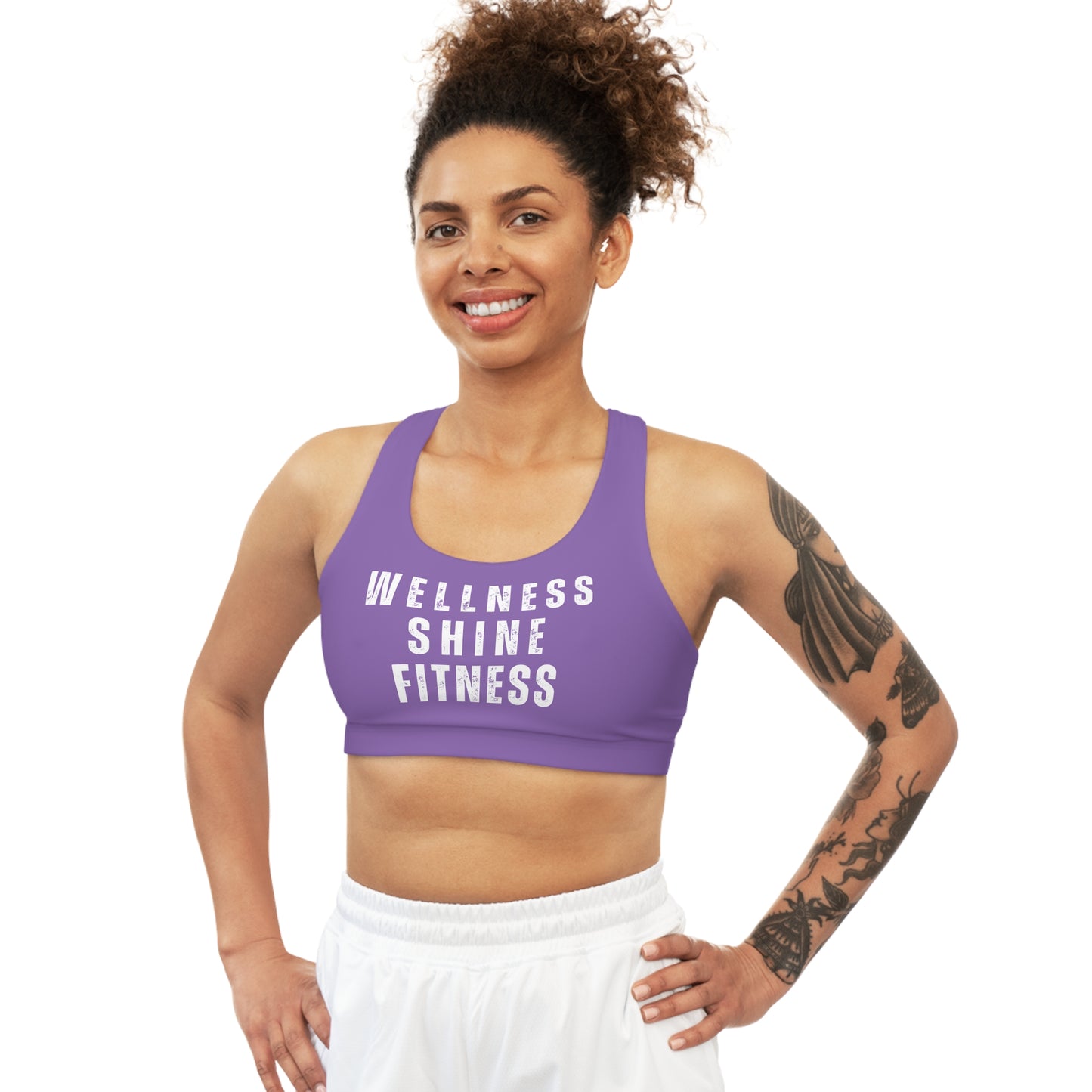 Wellness Shine Fitness Seamless Sports Bra, Light Purple