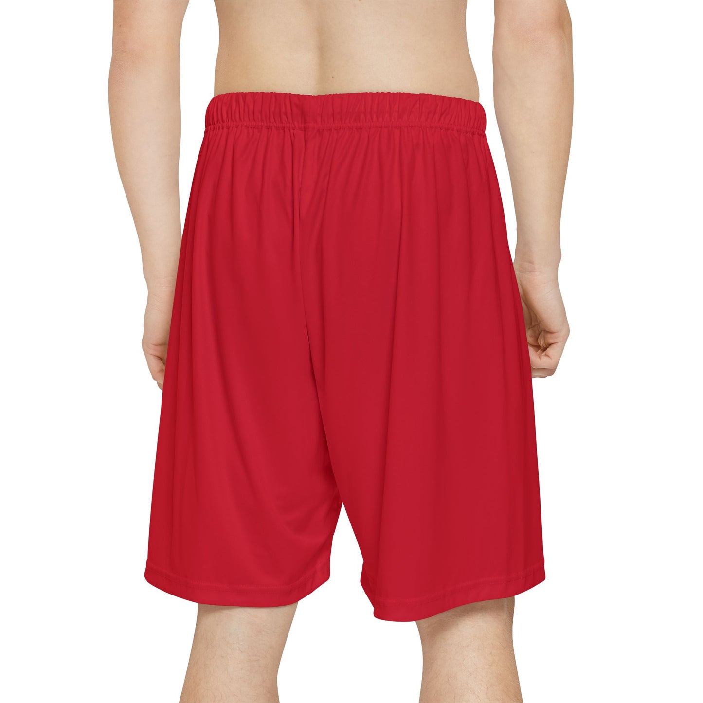 Wellness Shine Fitness Men’s Sports Shorts, Dark Red