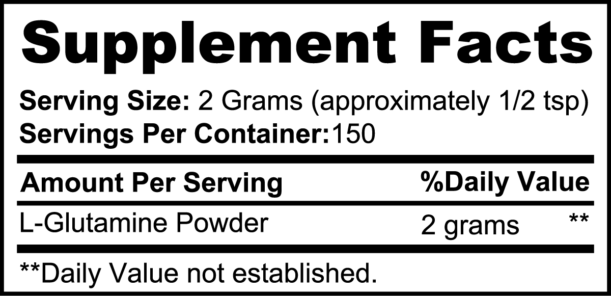 L-Glutamine Powder – 300g (150 Servings) by Wellness Shine