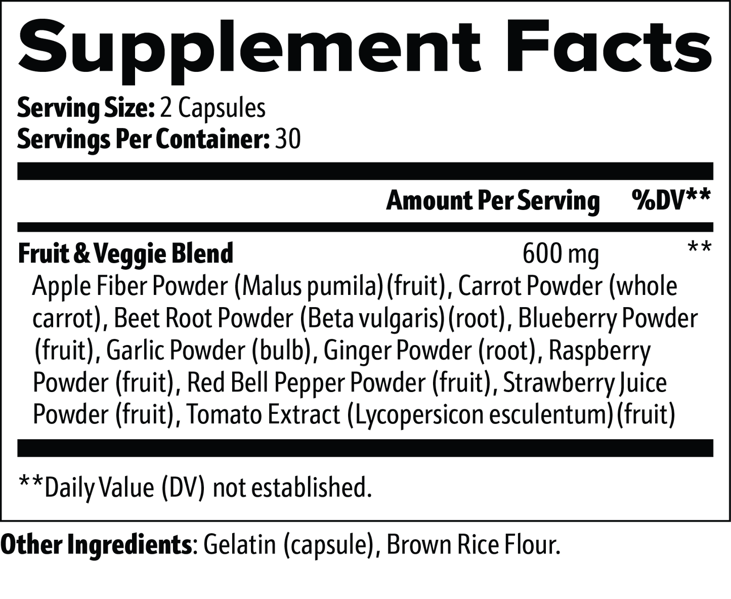 Fruits and Veggies – Nutrient Support Supplement by Wellness Shine