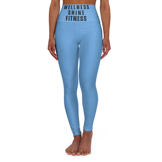 Wellness Shine Fitness Yoga Leggings, Light Blue