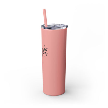 Jesus Is Enough Skinny Tumbler with Straw, 20oz