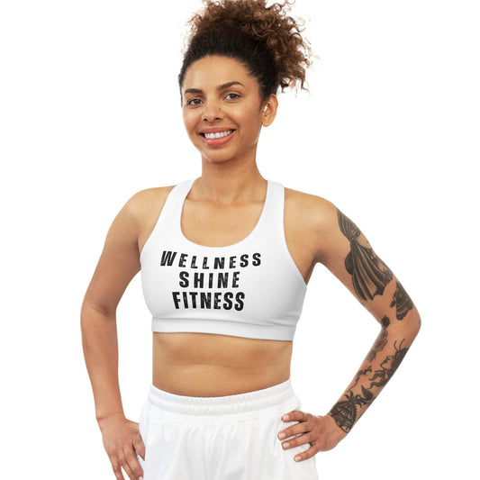 Wellness Shine Fitness Seamless Sports Bra, White