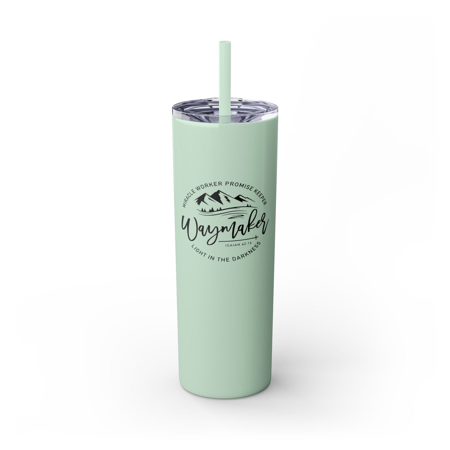 Waymaker Skinny Tumbler with Straw, 20oz