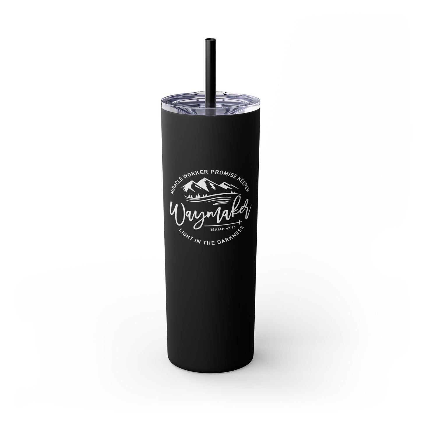 Waymaker Skinny Tumbler with Straw, 20oz