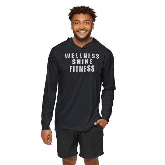 Wellness Shine Fitness Men's Sports Warmup Hoodie, Black