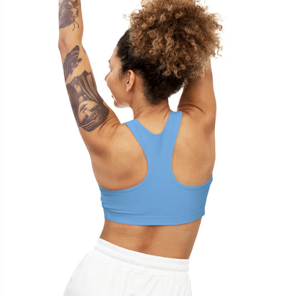 Wellness Shine Fitness Seamless Sports Bra, Light Blue