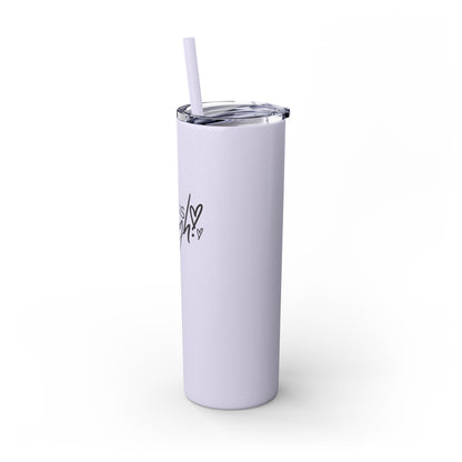 Jesus Is Enough Skinny Tumbler with Straw, 20oz