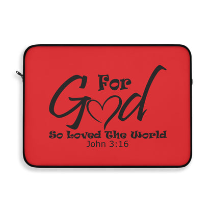 For God So Loved The World Laptop Sleeve