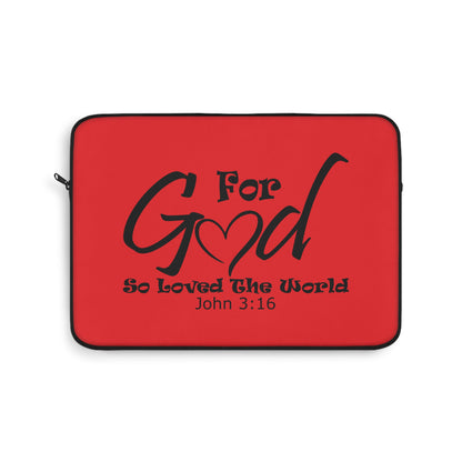 For God So Loved The World Laptop Sleeve